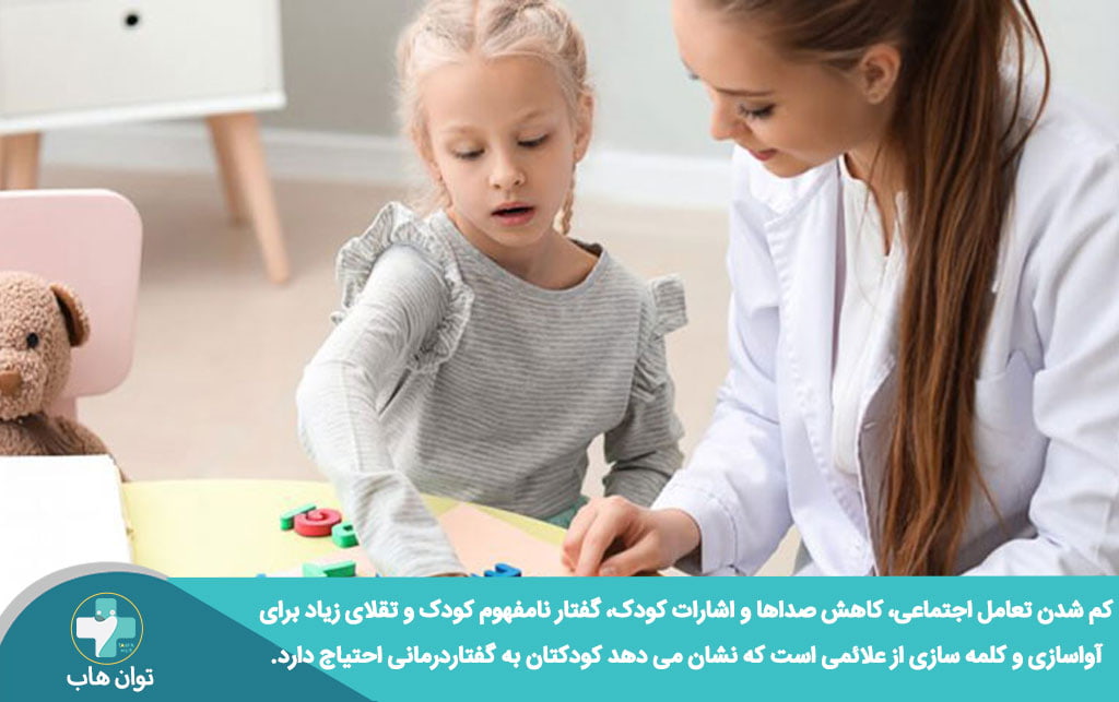 نشانه های احتیاج کودک به گفتار درمانی