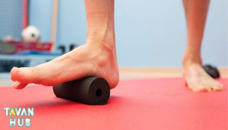 فیزیوتراپی کف پا 2 فیزیوتراپی کف با تمرین توپ تنیس